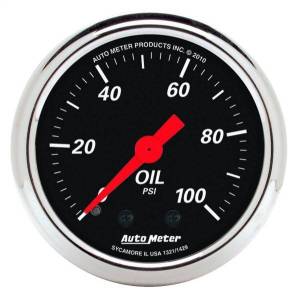 AutoMeter GAUGE OIL PRESS 2 1/16in. 100PSI MECH DESIGNER BLACK - 1429