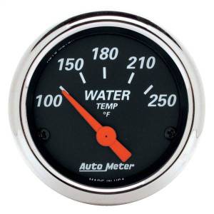 AutoMeter GAUGE WATER TEMP 2 1/16in. 250deg.F ELEC DESIGNER BLACK - 1436