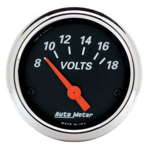 AutoMeter GAUGE VOLTMETER 2 1/16in. 18V ELEC DESIGNER BLACK - 1483