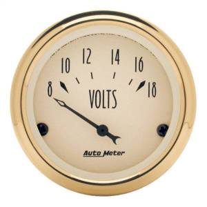 AutoMeter GAUGE VOLTMETER 2 1/16in. 18V ELEC GOLDEN OLDIES - 1592