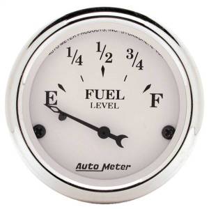 AutoMeter GAUGE FUEL LEVEL 2 1/16in. 0OE TO 90OF ELEC OLD TYME WHITE - 1604