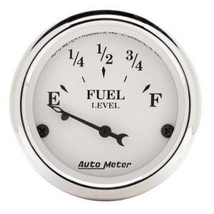 AutoMeter GAUGE FUEL LEVEL 2 1/16in. 73OE TO 10OF ELEC OLD TYME WHITE - 1605