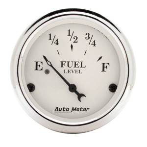 AutoMeter GAUGE FUEL LEVEL 2 1/16in. 240OE TO 33OF ELEC OLD TYME WHITE - 1606