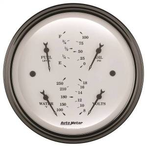 Autometer - AutoMeter GAUGE QUAD 3 3/8in. 0OE-90OF ELEC OLD TYME WHITE - 1614 - Image 2