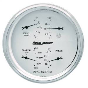 AutoMeter GAUGE QUAD 5in. 0OE-90OF ELEC OLD TYME WHITE - 1619