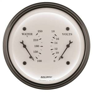 Autometer - AutoMeter GAUGE DUAL WTMP/VOLT 3 3/8in. 250deg.F/18V ELEC OLD TYME WHITE - 1630 - Image 2