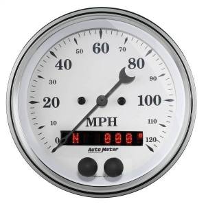 AutoMeter GAUGE SPEEDOMETER 3 3/8in. 120MPH GPS OLD TYME WHITE - 1649