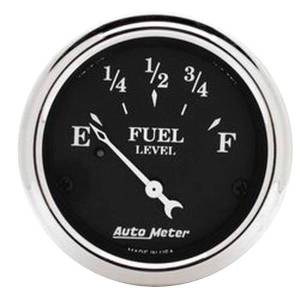 AutoMeter GAUGE FUEL LEVEL 2 1/16in. 0OE TO 30OF ELEC OLD TYME BLACK - 1718
