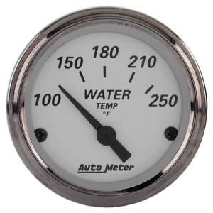 AutoMeter GAUGE WATER TEMP 2 1/16in. 250deg.F ELEC AMERICAN PLATINUM - 1938