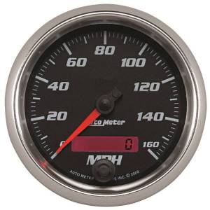 AutoMeter GAUGE SPEEDOMETER 3 3/8in. 160MPH ELEC. PROGRAMMABLE BLACK PRO-CYCLE - 19689