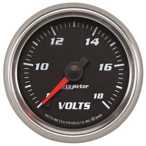 AutoMeter GAUGE VOLTMETER 2 1/16in. 18V DIGITAL STEPPER MOTOR BLACK PRO-CYCLE - 19692