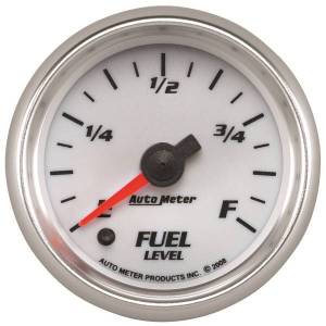 AutoMeter GAUGE FUEL LEVEL 2 1/16in. 0-280O PROGRAMMABLE WHITE PRO-CYCLE - 19709