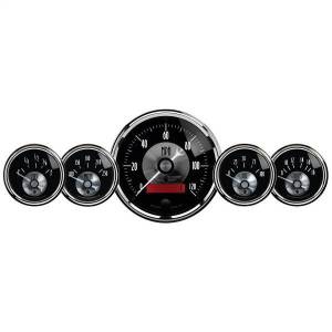 AutoMeter GAUGE KIT 5 PC 3 3/8in./2 1/16in. ELEC SPEEDO W/LCD ODO PRESTIGE BLK. DIAMON - 2001