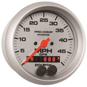 Autometer - AutoMeter GAUGE SPEEDOMETER 3 3/8in. 50MPH GPS MARINE SILVER - 200635-33 - Image 3