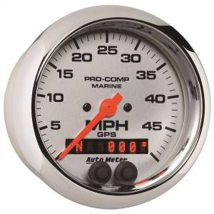 Autometer - AutoMeter GAUGE SPEEDOMETER 3 3/8in. 50MPH GPS MARINE CHROME - 200635-35 - Image 3