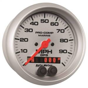 Autometer - AutoMeter GAUGE SPEEDOMETER 3 3/8in. 100MPH GPS MARINE SILVER - 200636-33 - Image 3