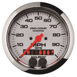 Autometer - AutoMeter GAUGE SPEEDOMETER 3 3/8in. 100MPH GPS MARINE CHROME - 200636-35 - Image 1