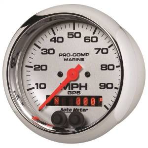 Autometer - AutoMeter GAUGE SPEEDOMETER 3 3/8in. 100MPH GPS MARINE CHROME - 200636-35 - Image 2