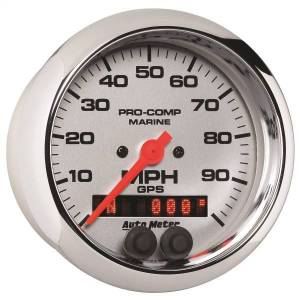 Autometer - AutoMeter GAUGE SPEEDOMETER 3 3/8in. 100MPH GPS MARINE CHROME - 200636-35 - Image 3