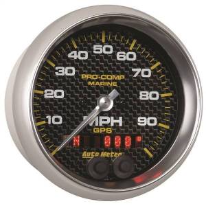 Autometer - AutoMeter GAUGE SPEEDOMETER 3 3/8in. 100MPH GPS MARINE CARBON FIBER - 200636-40 - Image 3