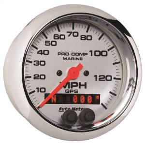 Autometer - AutoMeter GAUGE SPEEDOMETER 3 3/8in. 140MPH GPS MARINE CHROME - 200638-35 - Image 3