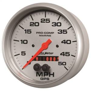Autometer - AutoMeter GAUGE SPEEDOMETER 5in. 50MPH GPS MARINE SILVER - 200644-33 - Image 2