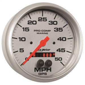 Autometer - AutoMeter GAUGE SPEEDOMETER 5in. 50MPH GPS MARINE SILVER - 200644-33 - Image 3