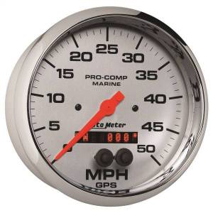 Autometer - AutoMeter GAUGE SPEEDOMETER 5in. 50MPH GPS MARINE CHROME - 200644-35 - Image 3