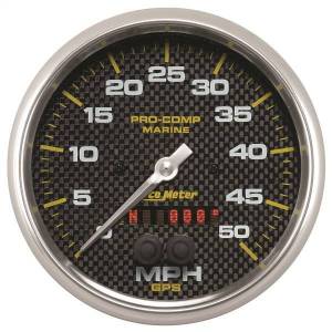 AutoMeter GAUGE SPEEDOMETER 5in. 50MPH GPS MARINE CARBON FIBER - 200644-40