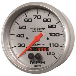 Autometer - AutoMeter GAUGE SPEEDOMETER 5in. 120MPH GPS MARINE SILVER - 200646-33 - Image 2