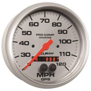 Autometer - AutoMeter GAUGE SPEEDOMETER 5in. 120MPH GPS MARINE SILVER - 200646-33 - Image 3