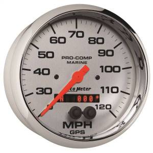 Autometer - AutoMeter GAUGE SPEEDOMETER 5in. 120MPH GPS MARINE CHROME - 200646-35 - Image 3