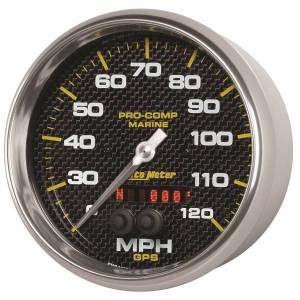 Autometer - AutoMeter GAUGE SPEEDOMETER 5in. 120MPH GPS MARINE CARBON FIBER - 200646-40 - Image 2