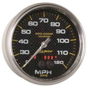 Autometer - AutoMeter GAUGE SPEEDOMETER 5in. 120MPH GPS MARINE CARBON FIBER - 200646-40 - Image 3