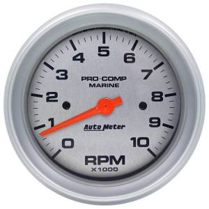 AutoMeter GAUGE TACHOMETER 3 3/8in. 10K RPM MARINE SILVER - 200701-33