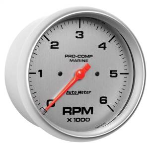 Autometer - AutoMeter GAUGE TACHOMETER 5in. 6K RPM MARINE SILVER - 200750-33 - Image 3