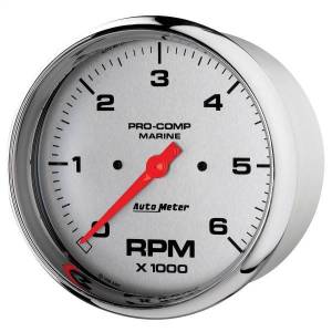 Autometer - AutoMeter GAUGE TACHOMETER 5in. 6K RPM MARINE CHROME - 200750-35 - Image 2