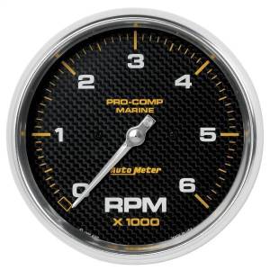 AutoMeter GAUGE TACHOMETER 5in. 6K RPM MARINE CARBON FIBER - 200750-40
