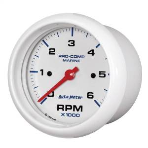 Autometer - AutoMeter GAUGE TACHOMETER 3 3/8in. 6K RPM MARINE WHITE - 200752 - Image 2