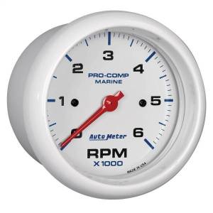 Autometer - AutoMeter GAUGE TACHOMETER 3 3/8in. 6K RPM MARINE WHITE - 200752 - Image 3