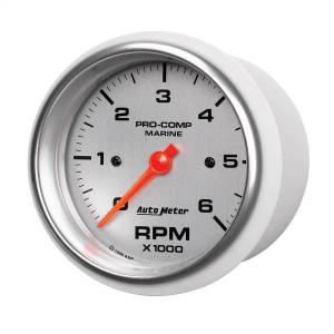 Autometer - AutoMeter GAUGE TACHOMETER 3 3/8in. 6K RPM MARINE SILVER - 200752-33 - Image 2