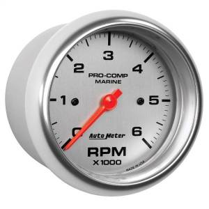 Autometer - AutoMeter GAUGE TACHOMETER 3 3/8in. 6K RPM MARINE SILVER - 200752-33 - Image 3