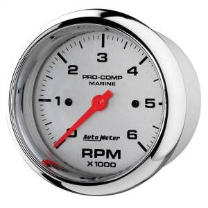 Autometer - AutoMeter GAUGE TACHOMETER 3 3/8in. 6K RPM MARINE CHROME - 200752-35 - Image 2