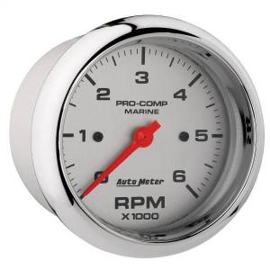 Autometer - AutoMeter GAUGE TACHOMETER 3 3/8in. 6K RPM MARINE CHROME - 200752-35 - Image 3