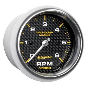 Autometer - AutoMeter GAUGE TACHOMETER 3 3/8in. 6K RPM MARINE CARBON FIBER - 200752-40 - Image 3