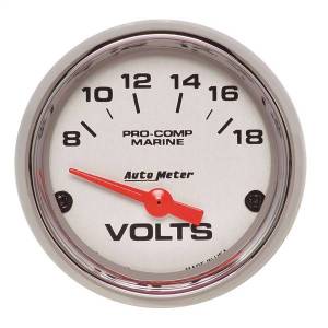 AutoMeter GAUGE VOLTMETER 2 1/16in. 18V ELECTRIC MARINE CHROME - 200756-35