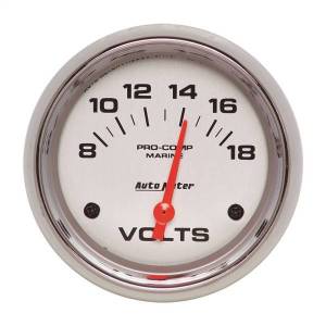 AutoMeter GAUGE VOLTMETER 2 5/8in. 18V ELECTRIC MARINE CHROME - 200757-35