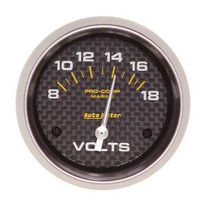 AutoMeter GAUGE VOLTMETER 2 5/8in. 18V ELECTRIC MARINE CARBON FIBER - 200757-40