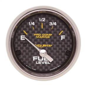 AutoMeter GAUGE FUEL LEVEL 2 1/16in. 240OE TO 33OF ELEC MARINE CARBON FIBER - 200760-40