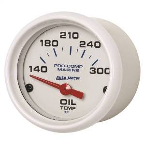 Autometer - AutoMeter GAUGE OIL TEMP 2 1/16in. 140-300deg.F ELECTRIC MARINE WHITE - 200764 - Image 2